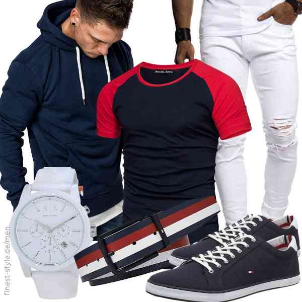 Top herren-Outfit im Finest-Trend-Style für ein selbstbewusstes Modegefühl mit tollen Produkten von REPUBLIX,Amaci&Sons,Leif Nelson,Armani Exchange,Tommy Hilfiger,Tommy Hilfiger