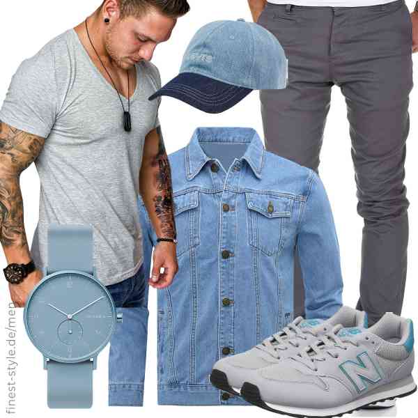 Top herren-Outfit im Finest-Trend-Style für ein selbstbewusstes Modegefühl mit tollen Produkten von Allthemen,Amaci&Sons,Amaci&Sons,Skagen,Levi's,New Balance