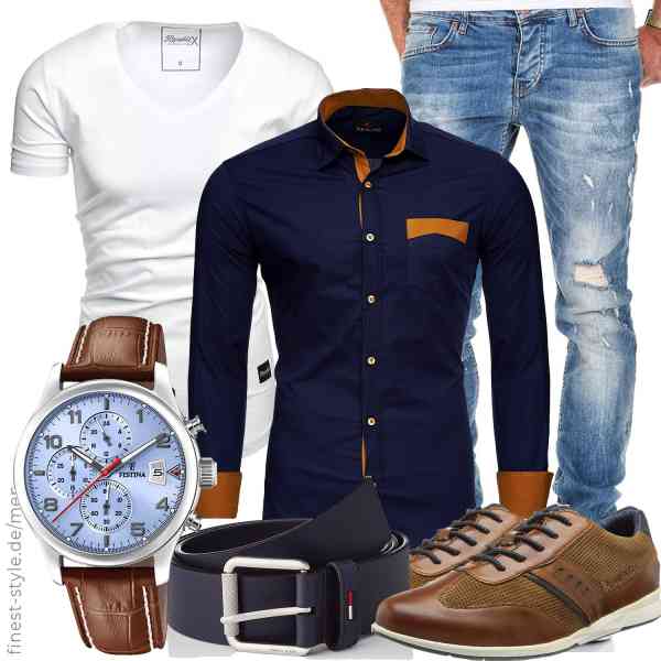 Top herren-Outfit im Finest-Trend-Style für ein selbstbewusstes Modegefühl mit tollen Produkten von Reslad,REPUBLIX,Amaci&Sons,Festina,Tommy Jeans,bugatti