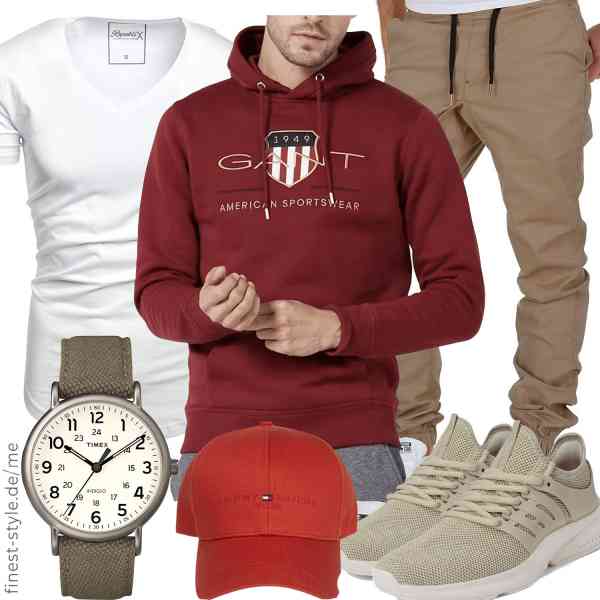 Top herren-Outfit im Finest-Trend-Style für ein selbstbewusstes Modegefühl mit tollen Produkten von GANT,REPUBLIX,Amaci&Sons,Timex,Tommy Hilfiger,ZOCAVIA