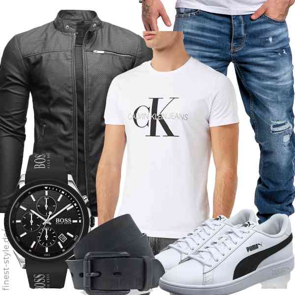 Top herren-Outfit im Finest-Trend-Style für ein selbstbewusstes Modegefühl mit tollen Produkten von Crone,Calvin Klein Jeans,Amaci&Sons,BOSS,MUSTANG,PUMA