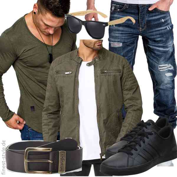 Top herren-Outfit im Finest-Trend-Style für ein selbstbewusstes Modegefühl mit tollen Produkten von Redbridge,Amaci&Sons,Amaci&Sons,DUCO,Wrangler,adidas