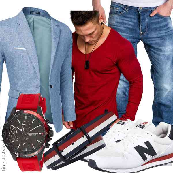 Top herren-Outfit im Finest-Trend-Style für ein selbstbewusstes Modegefühl mit tollen Produkten von COOFANDY,Amaci&Sons,Amaci&Sons,Tommy Hilfiger,Tommy Hilfiger,New Balance