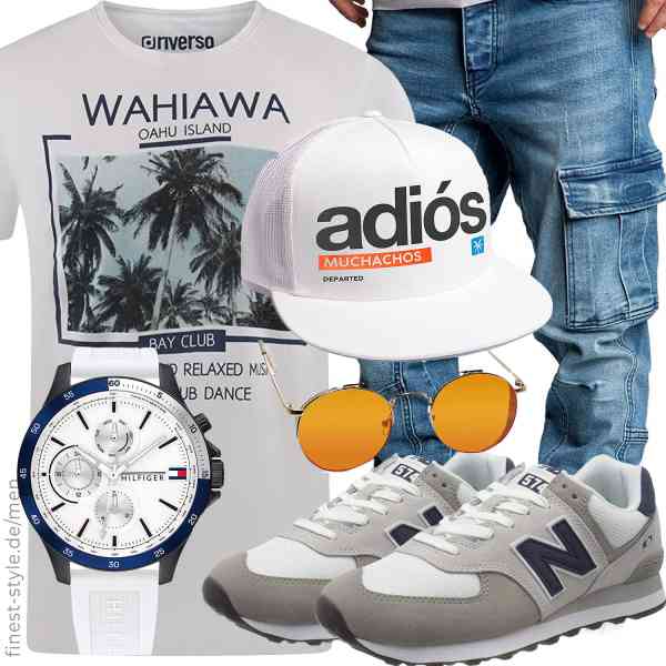 Top herren-Outfit im Finest-Trend-Style für ein selbstbewusstes Modegefühl mit tollen Produkten von riverso,Amaci&Sons,Tommy Hilfiger,Urban Classics,DEPARTED,New Balance