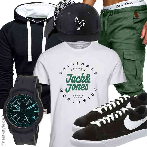 Top herren-Outfit im Finest-Trend-Style für ein selbstbewusstes Modegefühl mit tollen Produkten von Amaci&Sons,JACK & JONES,REPUBLIX,Diesel,Nebelkind,Nike