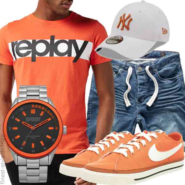 Top herren-Outfit im Finest-Trend-Style für ein selbstbewusstes Modegefühl mit tollen Produkten von Replay,Amaci&Sons,Superdry,New Era,Nike