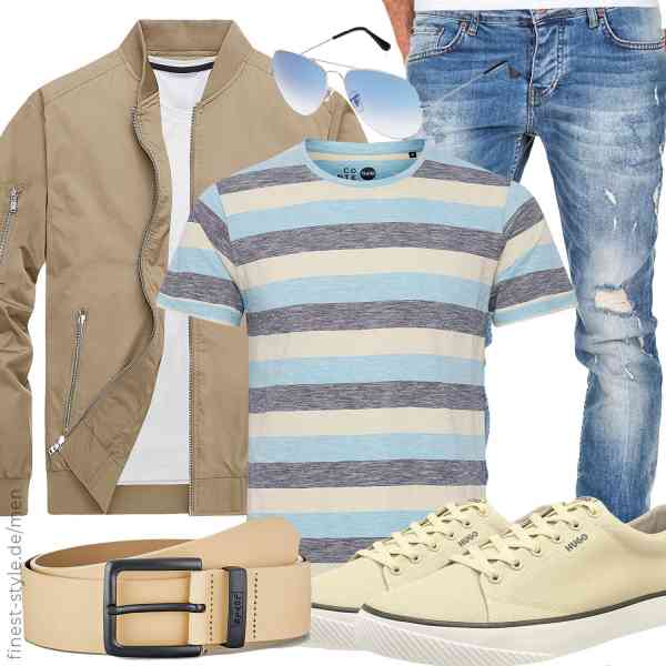 Top herren-Outfit im Finest-Trend-Style für ein selbstbewusstes Modegefühl mit tollen Produkten von TACVASEN,!Solid,Amaci&Sons,Ray-Ban,Levi's,HUGO