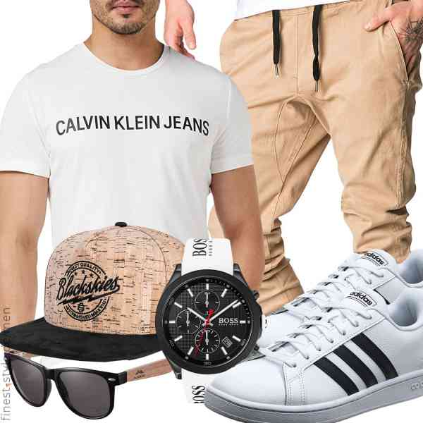 Top herren-Outfit im Finest-Trend-Style für ein selbstbewusstes Modegefühl mit tollen Produkten von Calvin Klein Jeans,REPUBLIX,BOSS,Amexi,Blackskies,adidas