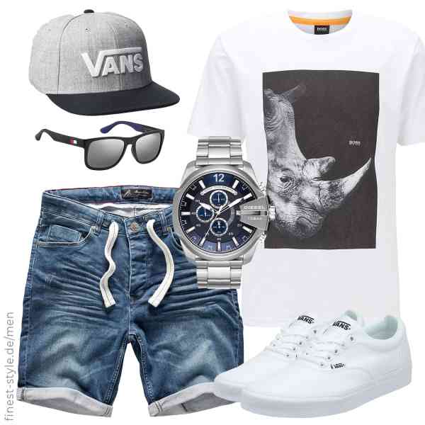 Top herren-Outfit im Finest-Trend-Style für ein selbstbewusstes Modegefühl mit tollen Produkten von BOSS,Amaci&Sons,Vans,Diesel,Tommy Hilfiger,Vans