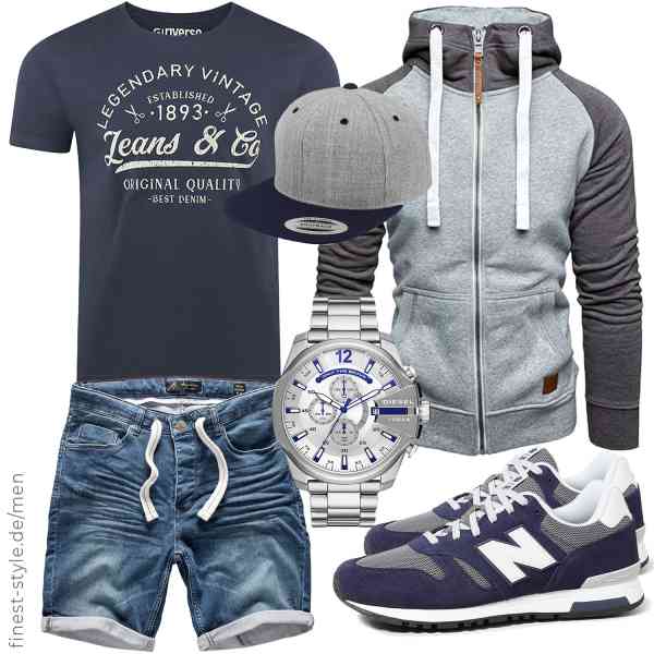 Top herren-Outfit im Finest-Trend-Style für ein selbstbewusstes Modegefühl mit tollen Produkten von Amaci&Sons,riverso,Amaci&Sons,Diesel,Flexfit,New Balance