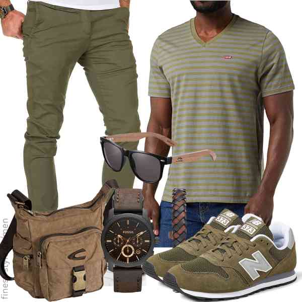 Top herren-Outfit im Finest-Trend-Style für ein selbstbewusstes Modegefühl mit tollen Produkten von Levi's,Amaci&Sons,Fossil,AMEXI,camel active,New Balance