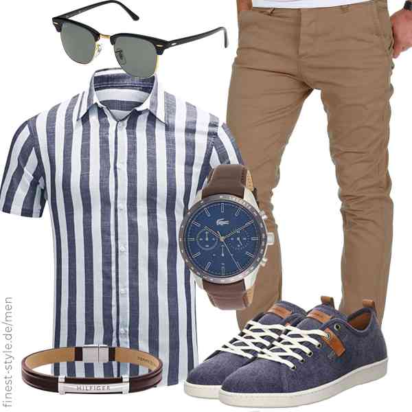 Top herren-Outfit im Finest-Trend-Style für ein selbstbewusstes Modegefühl mit tollen Produkten von Meilicloth,Amaci&Sons,Lacoste,Ray-Ban,Tommy Hilfiger,Salamander