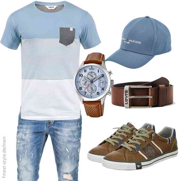 Top herren-Outfit im Finest-Trend-Style für ein selbstbewusstes Modegefühl mit tollen Produkten von !Solid,Amaci&Sons,Festina,Tommy Hilfiger,Levi's,MUSTANG