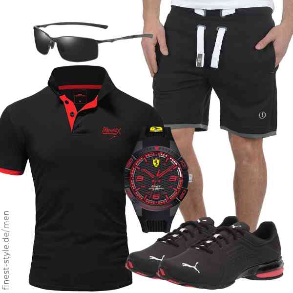 Top herren-Outfit im Finest-Trend-Style für ein selbstbewusstes Modegefühl mit tollen Produkten von REPUBLIX,!Solid,Scuderia Ferrari,AORON,PUMA,PUMA