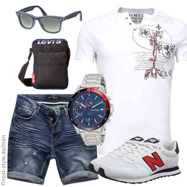 Top herren-Outfit im Finest-Trend-Style für ein selbstbewusstes Modegefühl mit tollen Produkten von Ray-Ban,KEY LARGO,Amaci&Sons,Tommy Hilfiger,Levi's,New Balance