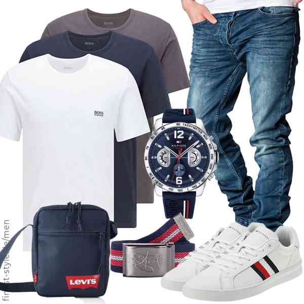 Top herren-Outfit im Finest-Trend-Style für ein selbstbewusstes Modegefühl mit tollen Produkten von BOSS,Amaci&Sons,Tommy Hilfiger,2Stoned,Levi's,Tommy Hilfiger