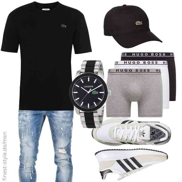 Top herren-Outfit im Finest-Trend-Style für ein selbstbewusstes Modegefühl mit tollen Produkten von Lacoste,Amaci&Sons,BOSS,Lacoste,Lacoste,adidas