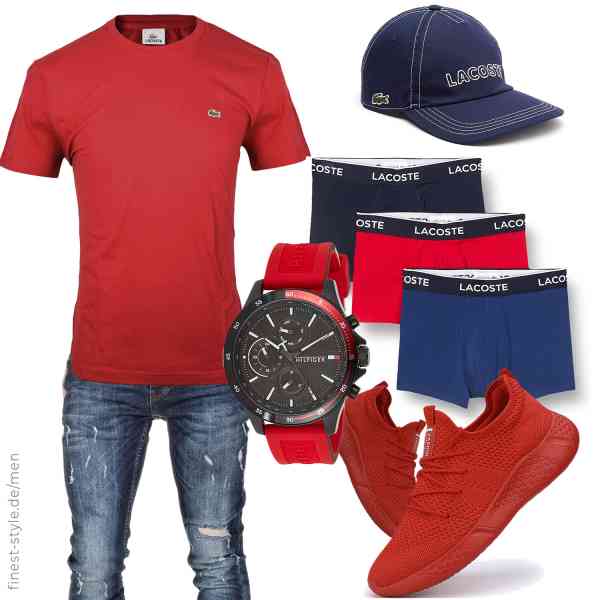 Top herren-Outfit im Finest-Trend-Style für ein selbstbewusstes Modegefühl mit tollen Produkten von Lacoste,Amaci&Sons,Lacoste,Tommy Hilfiger,Lacoste,Damyuan