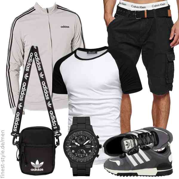 Top herren-Outfit im Finest-Trend-Style für ein selbstbewusstes Modegefühl mit tollen Produkten von adidas,Amaci&Sons,Indicode,Fossil,adidas Originals,adidas