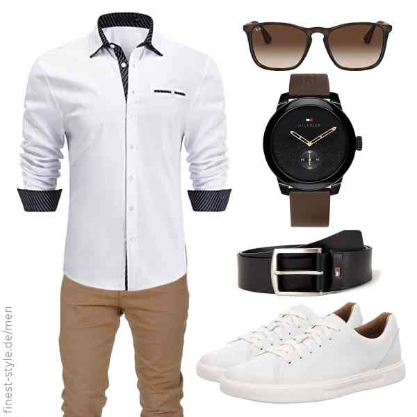 Top herren-Outfit im Finest-Trend-Style für ein selbstbewusstes Modegefühl mit tollen Produkten von Enlision,Amaci&Sons,Tommy Hilfiger,Tommy Hilfiger,Ray-Ban,Clarks