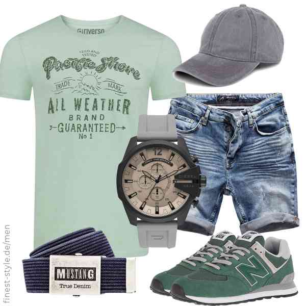 Top herren-Outfit im Finest-Trend-Style für ein selbstbewusstes Modegefühl mit tollen Produkten von riverso,Amaci&Sons,Mustang Belts,Diesel,styleBREAKER,New Balance