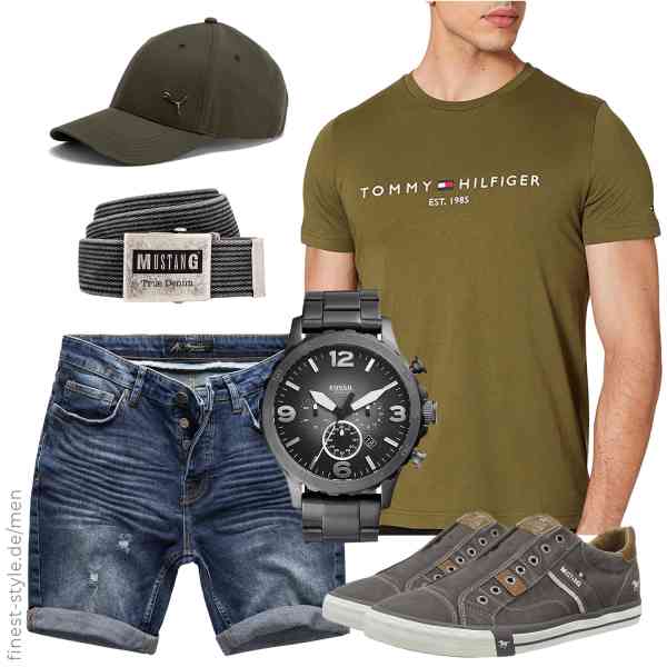 Top herren-Outfit im Finest-Trend-Style für ein selbstbewusstes Modegefühl mit tollen Produkten von Fossil,Tommy Hilfiger,Amaci&Sons,Mustang Belts,PUMA,MUSTANG