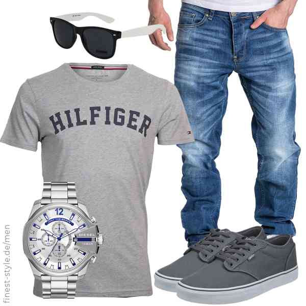 Top herren-Outfit im Finest-Trend-Style für ein selbstbewusstes Modegefühl mit tollen Produkten von Tommy Hilfiger,Amaci&Sons,X-CRUZE,Diesel,Vans