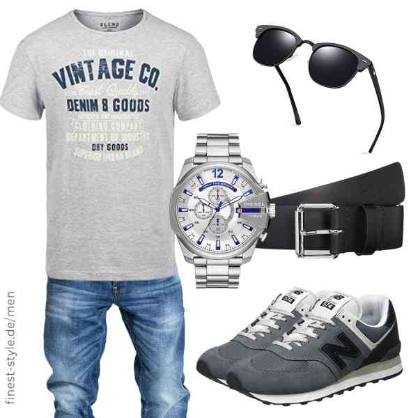 Top herren-Outfit im Finest-Trend-Style für ein selbstbewusstes Modegefühl mit tollen Produkten von Blend,Amaci&Sons,Diesel,Diesel,KANASTAL,New Balance