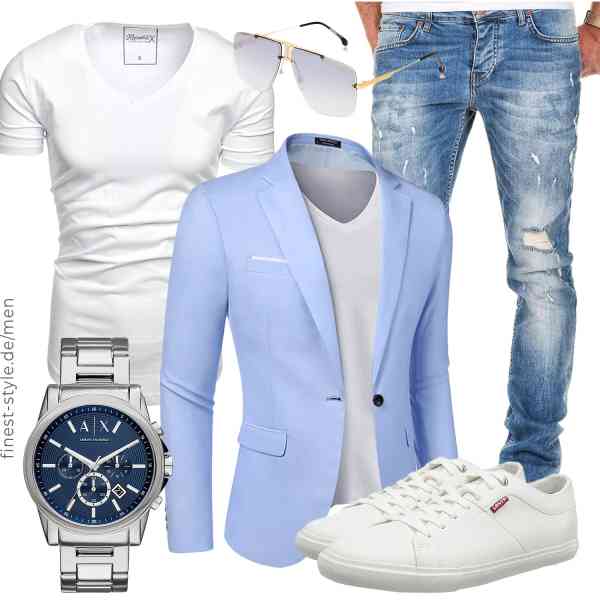 Top herren-Outfit im Finest-Trend-Style für ein selbstbewusstes Modegefühl mit tollen Produkten von COOFANDY,REPUBLIX,Amaci&Sons,Armani Exchange,Carrera,Levi's