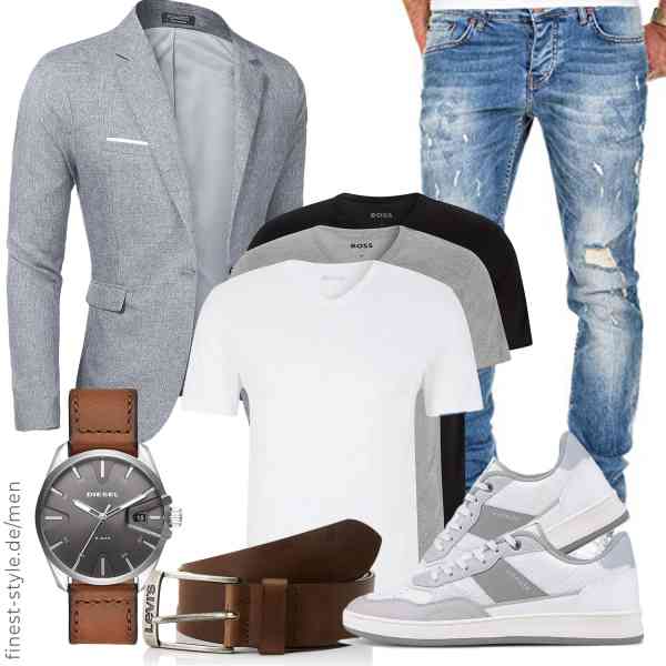 Top herren-Outfit im Finest-Trend-Style für ein selbstbewusstes Modegefühl mit tollen Produkten von COOFANDY,BOSS,Amaci&Sons,Diesel,Levi's,Tommy Hilfiger