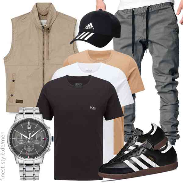 Top herren-Outfit im Finest-Trend-Style für ein selbstbewusstes Modegefühl mit tollen Produkten von camel active,BOSS,REPUBLIX,Tommy Hilfiger,adidas,adidas