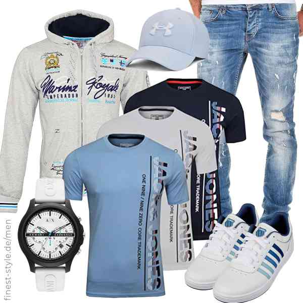 Top herren-Outfit im Finest-Trend-Style für ein selbstbewusstes Modegefühl mit tollen Produkten von Geographical Norway,JACK & JONES,Amaci&Sons,Armani Exchange,Under Armour,K-Swiss