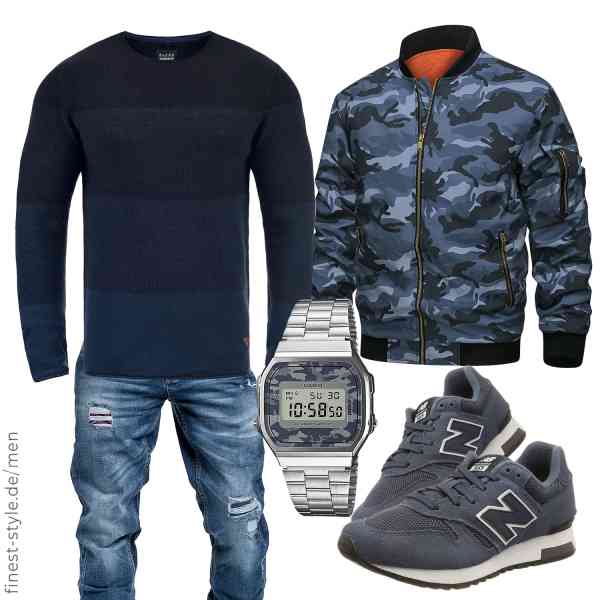 Top herren-Outfit im Finest-Trend-Style für ein selbstbewusstes Modegefühl mit tollen Produkten von TACVASEN,b BLEND,Amaci&Sons,Casio,New Balance