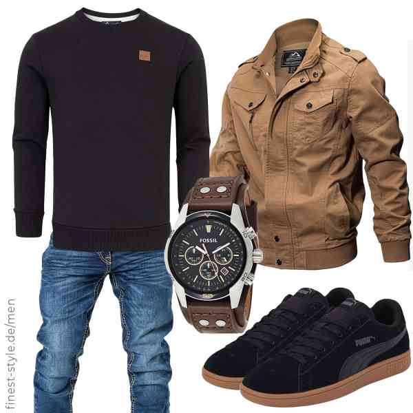 Top herren-Outfit im Finest-Trend-Style für ein selbstbewusstes Modegefühl mit tollen Produkten von KEFITEVD,Amaci&Sons,Amaci&Sons,Fossil,PUMA