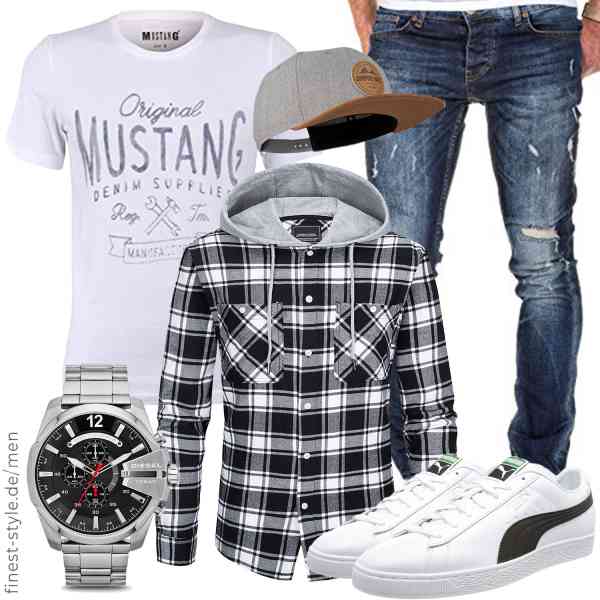 Top herren-Outfit im Finest-Trend-Style für ein selbstbewusstes Modegefühl mit tollen Produkten von KEFITEVD,MUSTANG,Amaci&Sons,Diesel,Jumping Bird,PUMA