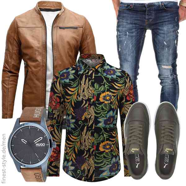 Top herren-Outfit im Finest-Trend-Style für ein selbstbewusstes Modegefühl mit tollen Produkten von Crone,Allthemen,Amaci&Sons,HUGO,PUMA