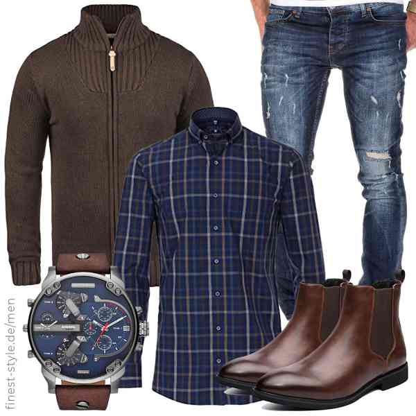 Top herren-Outfit im Finest-Trend-Style für ein selbstbewusstes Modegefühl mit tollen Produkten von !Solid,Redmond,Amaci&Sons,Diesel,Qianliuk