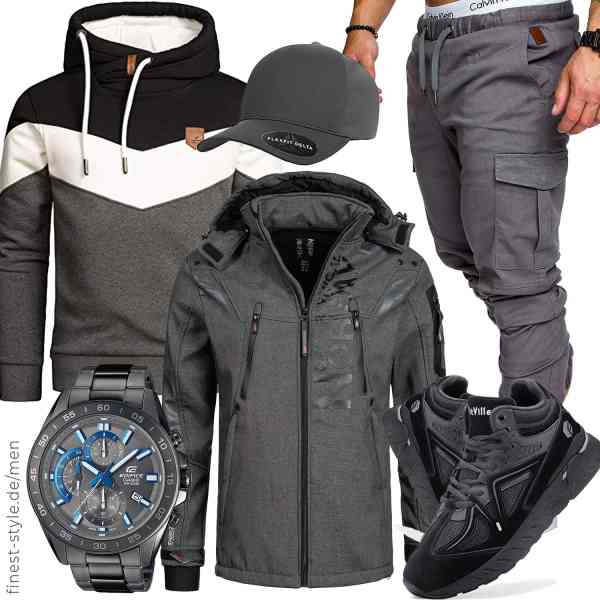 Top herren-Outfit im Finest-Trend-Style für ein selbstbewusstes Modegefühl mit tollen Produkten von Geographical Norway,Amaci&Sons,Amaci&Sons,Casio,Flexfit,FitVille