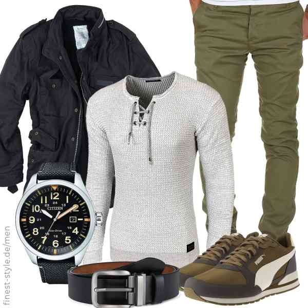 Top herren-Outfit im Finest-Trend-Style für ein selbstbewusstes Modegefühl mit tollen Produkten von Surplus Raw Vintage,Baxboy,Amaci&Sons,Citizen,VRLEGEND,PUMA