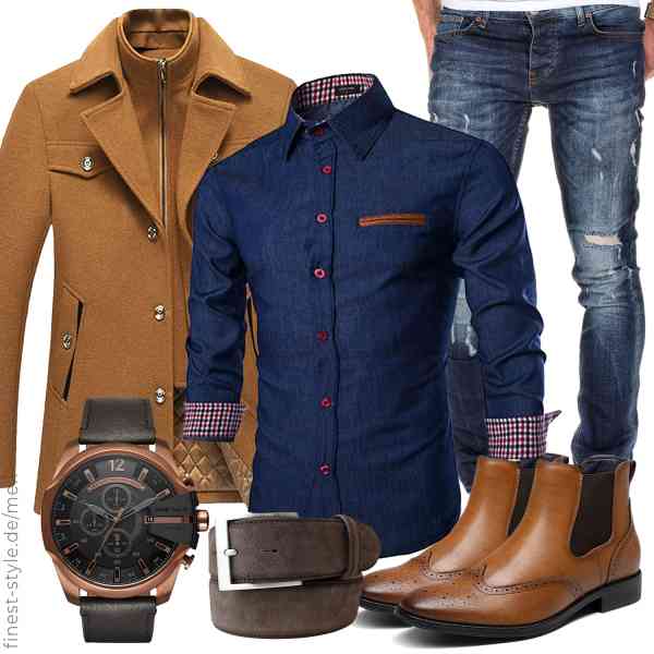 Top herren-Outfit im Finest-Trend-Style für ein selbstbewusstes Modegefühl mit tollen Produkten von Allthemen,COOFANDY,Amaci&Sons,Diesel,Brazil Lederwaren,Bruno Marc