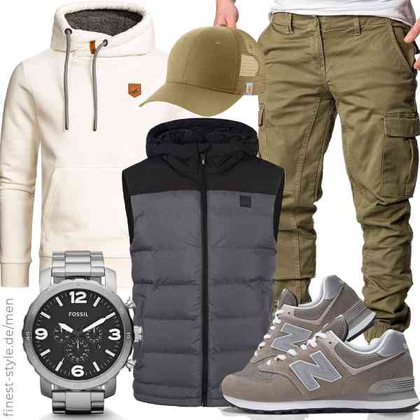 Top herren-Outfit im Finest-Trend-Style für ein selbstbewusstes Modegefühl mit tollen Produkten von Indicode,Amaci&Sons,REPUBLIX,Fossil,Carhartt,New Balance