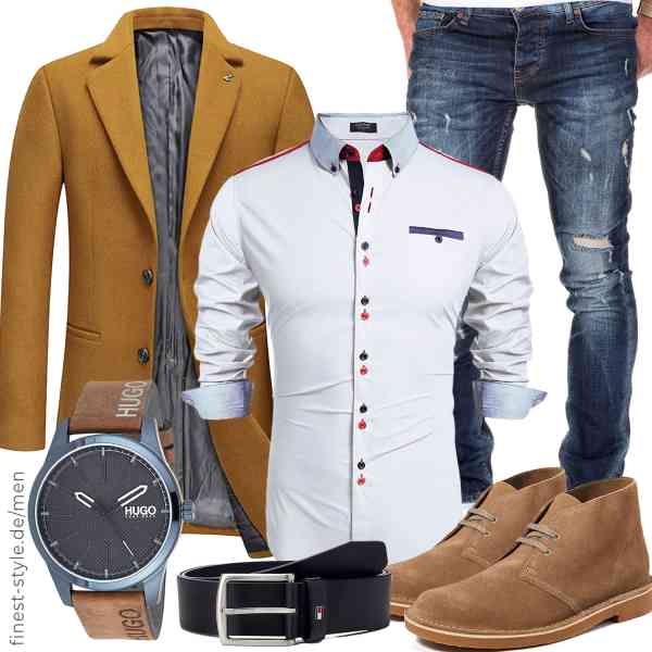 Top herren-Outfit im Finest-Trend-Style für ein selbstbewusstes Modegefühl mit tollen Produkten von Allthemen,COOFANDY,Amaci&Sons,HUGO,Tommy Hilfiger,Clarks