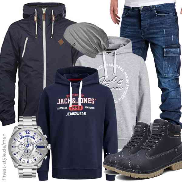 Top herren-Outfit im Finest-Trend-Style für ein selbstbewusstes Modegefühl mit tollen Produkten von !Solid,JACK & JONES,Amaci&Sons,Diesel,Enter the Complex,Eagsouni