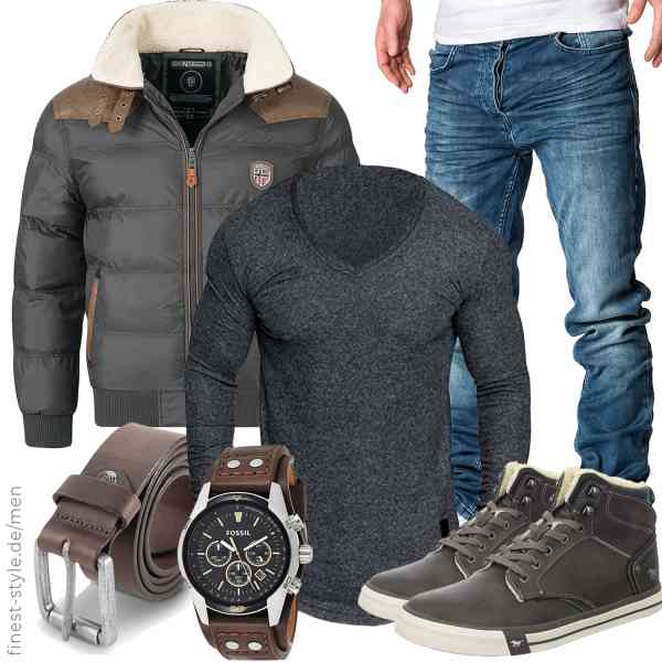 Top herren-Outfit im Finest-Trend-Style für ein selbstbewusstes Modegefühl mit tollen Produkten von Geographical Norway,Amaci&Sons,Amaci&Sons,Fossil,LINDENMANN,MUSTANG