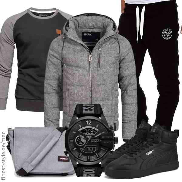 Top herren-Outfit im Finest-Trend-Style für ein selbstbewusstes Modegefühl mit tollen Produkten von Indicode,Amaci&Sons,Amaci&Sons,Diesel,EASTPAK,PUMA