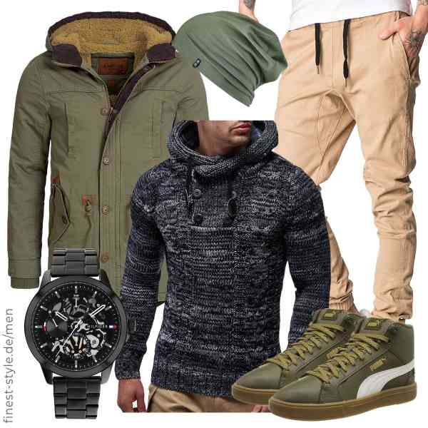 Top herren-Outfit im Finest-Trend-Style für ein selbstbewusstes Modegefühl mit tollen Produkten von Indicode,Leif Nelson,REPUBLIX,Tommy Hilfiger,Enter the Complex,PUMA