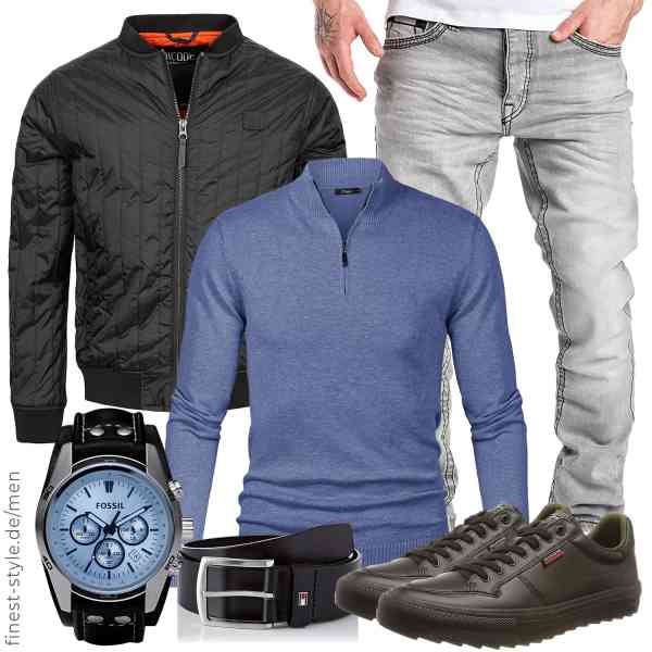 Top herren-Outfit im Finest-Trend-Style für ein selbstbewusstes Modegefühl mit tollen Produkten von Indicode,iClosam,Amaci&Sons,Fossil,Tommy Hilfiger,Tommy Hilfiger