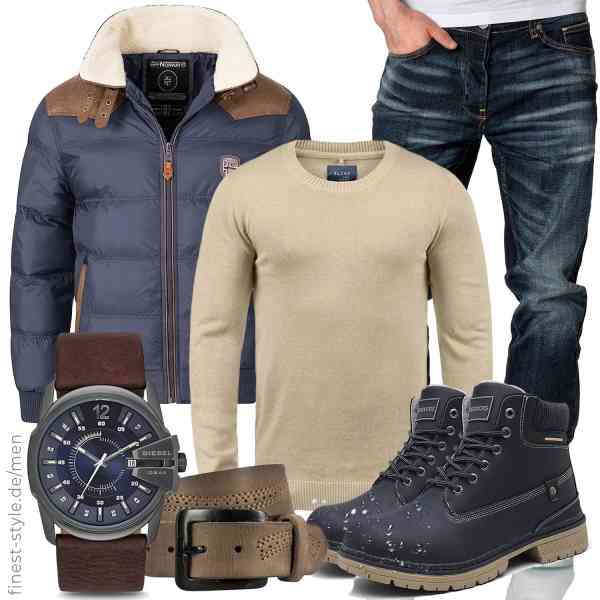 Top herren-Outfit im Finest-Trend-Style für ein selbstbewusstes Modegefühl mit tollen Produkten von Geographical Norway,Blend,Amaci&Sons,Diesel,LINDENMANN,Eagsouni