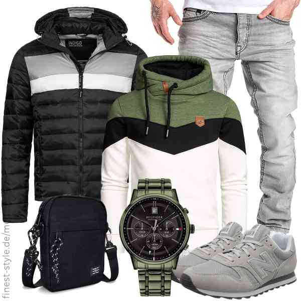 Top herren-Outfit im Finest-Trend-Style für ein selbstbewusstes Modegefühl mit tollen Produkten von Indicode,Amaci&Sons,Amaci&Sons,Tommy Hilfiger,SHEPIN,New Balance