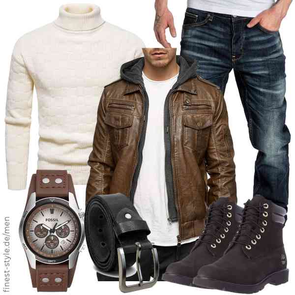 Top herren-Outfit im Finest-Trend-Style für ein selbstbewusstes Modegefühl mit tollen Produkten von Indicode,vohiko,Amaci&Sons,Fossil,ROYALZ,Timberland